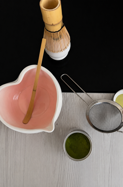 Heart shaped matcha set