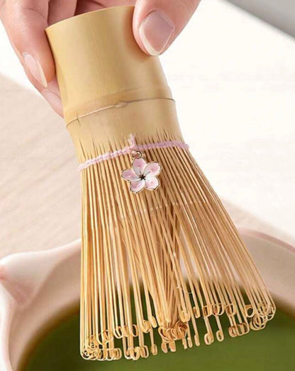 Bamboo whisk with flower